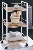 Organize It All 10723 3 Tier Cart with Towel Bar