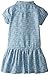 Calvin Klein Little Girls' Blue Denim Dress with Yellow Flowers Print