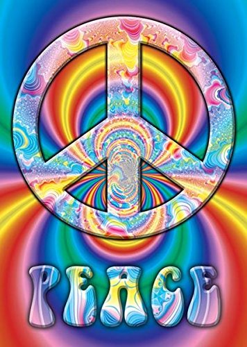 Peace Symbol-Psychedelic, Graphic Poster Print, 24 by 36-Inch