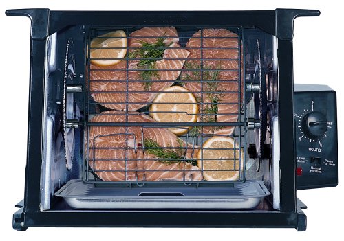 Factory-Reconditioned Ronco Inventions 3000TBFS Showtime Indoor Compact Rotisserie and BBQ, Black