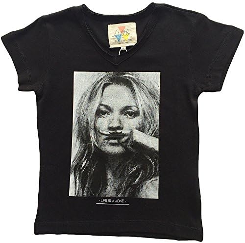 Eleven Paris Kids Little Girls Kate Moss Unisex T-Shirt Black (8)