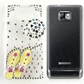 Blue Samsung Galaxy S2 Rhinestone 3D Beach Hat Sandals Snap On Hard Case Cellphone Cover