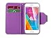 ULAK Dual Color Wallet Magnetic PU Leather Case with Stand Flip Cover for iPhone 6S & iPhone 6 4.7inch (Purple/White)