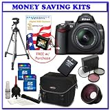 Nikon D5000 12.3 MP DX Digital SLR Camera with 18-55mm f/3.5-5.6G VR Lens + 3-Year Extended Digital Camera Warranty + .48x Wide Angle Panoramic HD Series Fisheye w/ Macro + Extra Nikon EN-EL9 Rechargeable Lithium-Ion Battery + Two (2) Transcend 16 GB SDHC Secure Memory Cards + Digital SLR Gadget Bag + 52mm Photo Essentials Filter Kits + Willoughbys Bonus Accessories Kit