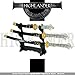 4 Pcs Highlander 1 Samurai Katana Sword Set Open Mouth