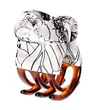 L. Erickson USA Small Covered Jaw 100% Silk Charmeuse - Floral Sketch