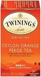 Twinings Ceylon Orange Pekoe Tea, Tea Bags, 20-Count Boxes (Pack of 6)