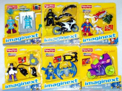  Imaginext Fisher Price Dc Super Friends MR. FREEZE BATMAN PENGUIN JOKER SUPERMAN