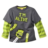 Infant Toddler Boys' Charcoal Long-sleeve 2fer Shirt