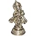 Standing Statue Ganesha Brass Playing Shehnai