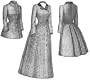 1880s Late Bustle Coat Pattern