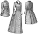 1880s Late Bustle Coat Pattern