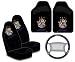 Ed Hardy Bulldog Seat Covers, Floor Mats, Steering Wheel Cover 5-pc Set