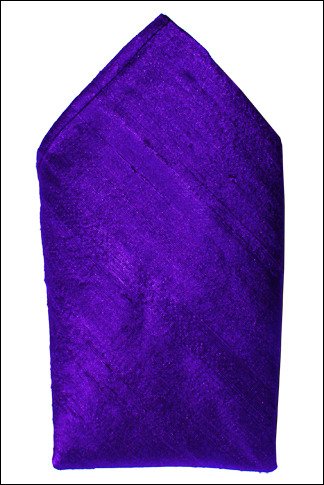 Advice Royal Purple Dupioni Silk Handkerchief
