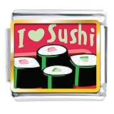 I Heart Sushi Rolls Italian Charms