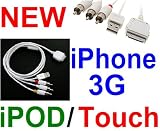 USB/AV Video Cable for iPhone, iPod Video Classic Touch