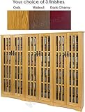 IMAGE OF Leslie Dame CD,DVD Wall Rack Media Storage Unit with Slat Door Fronts in Oak