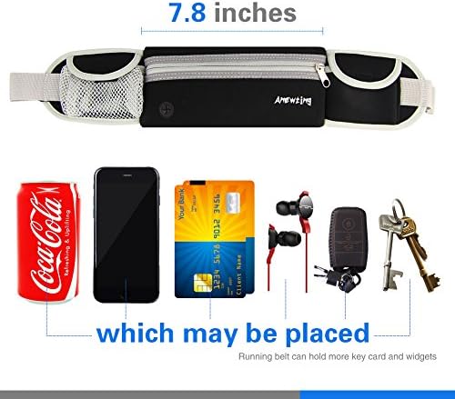 Anewting Running Belt 2016 New Smart Stretch Sports Pockets Black Sports Enthusiasts Favorites