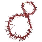 14k Yellow Gold Red Sardinia Coral Branch Necklace, 24