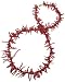 14k Yellow Gold Red Sardinia Coral Branch Necklace, 24"