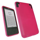 Pink Kindle TPU Cover Bag Case Skin Sleeve with Pouch & Screen Protector (Fits 6