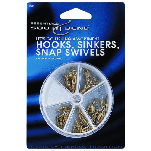 South Bend Sporting Goods 75 Assorted Hooks, Sinkers, And Snap Swivels