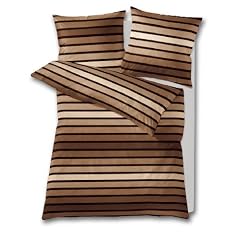 Kleine Wolke 6051301952 Bettw�sche Neapel 135 x 200 cm / 80 x 80 cm Nussbraun 2-teilig