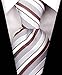Scott Allan Collection Brown and Gray Neckties - Jacquard Woven Striped Tie - Brown Wedding Ties for Groom