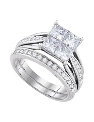 2.00CTW-DIA INVISIBLE BRIDAL SET