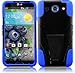 Generic Hybrid Double Layer Fusion Cover Case with Kickstand for LG Optimus G Pro E980 - Retail Packaging - Black/Blue
