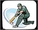 Decorated Mouse Pad with bat, cricket, batsman, sport, ball