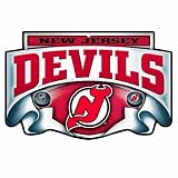 NHL New Jersey Devils 11-by-17 inch "Scroll" Wood Sign