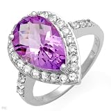 458 Carat Amethyst And Topaz White Gold Ring
