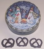 Scott's Cakes 1 lb. Dark Chocolate Covered Pretzel in a Warm Wishes Tin