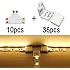 SpiritLED 10 X T Shape 2-pin 8mm Strip Light Connector,Corner Connector Quick Splitter for 3528 2835 Single Color LED Strip Light,Connectors included (10 X T Shape PCB + 36 X Connector)