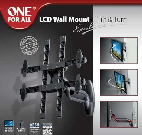 One For All SV 4720 Wandhalterung f&uuml;r 102 cm (40 Zoll) LCD-Fernseher, Tilt/Turn, VESA 460x370