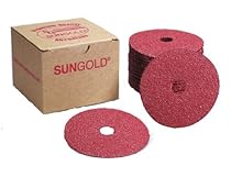 Sungold Abrasives 16902 4-1/2-Inch x 7/8-Inch Center Hole 36 Grit Aluminum Oxide Fiber Disc, 25-Pack
