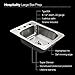 Houzer 1722-7BS-1 Hospitality Series Topmount Stainless Steel 3-holes Bar/Prep Sink