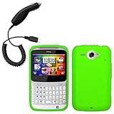 Cbus Wireless Green Silicone Case / Skin / Cover & Car Charger for HTC Stat ....