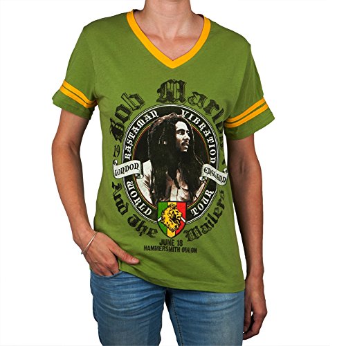 Bob Marley - London V-Neck Juniors Soccer T-Shirt