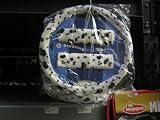 Spotted / Dalmation -White - Black - Sterring Wheel Cover + 2 Seat Belt Pads