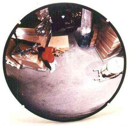 Plexiglas, 26-inch diameter, outdoor round convex mirror, ABS back