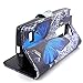 LG Risio Case LG Risio Leather Flip Kickstand Case,Tribe-Tiger Stylish Admiral Butterfly Design Premium Leather Magnet Slim Flip Kickstand Case Cover for LG Risio