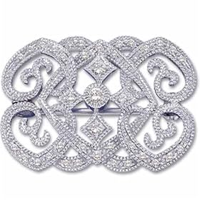 Diamond Interlocking Brooch Pin by Jewelry Days