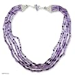 Amethyst necklace, 'India Grace'