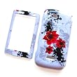 Sidekick 4G T839 (T-Mobile) Snap-on Protector Hard Case Image Cover "Artistic Red Flowers" Design