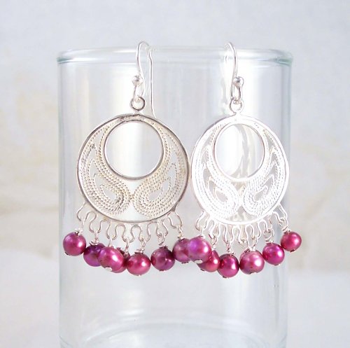 Click here to buy Bohemian Sterling Silver & Pearl Earrings.