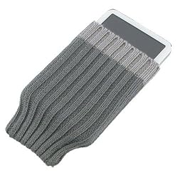 Universal Sock iSock Gray Beanie Cap / Sock for Apple iPod Nano, Photo, Video, Microsoft Zune or MP3 Players, Universal fit manufactured by Insten available from eForCity