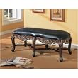 Traditional Style Black Leather-Like Bench by Coaster Furniture