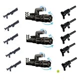 LEGO Star Wars / Little Arms Waffenset: 3 x Minigun Pathmaker (Z-6 Rotationsblaster) und 5 x Tommy Gun (Maschinenpistole) sowie 5 x Rifle für Clone Trooper + transneongelbfarbenen Stern - Insgesamt 13 TOP Waffen für Ihre Sammlung